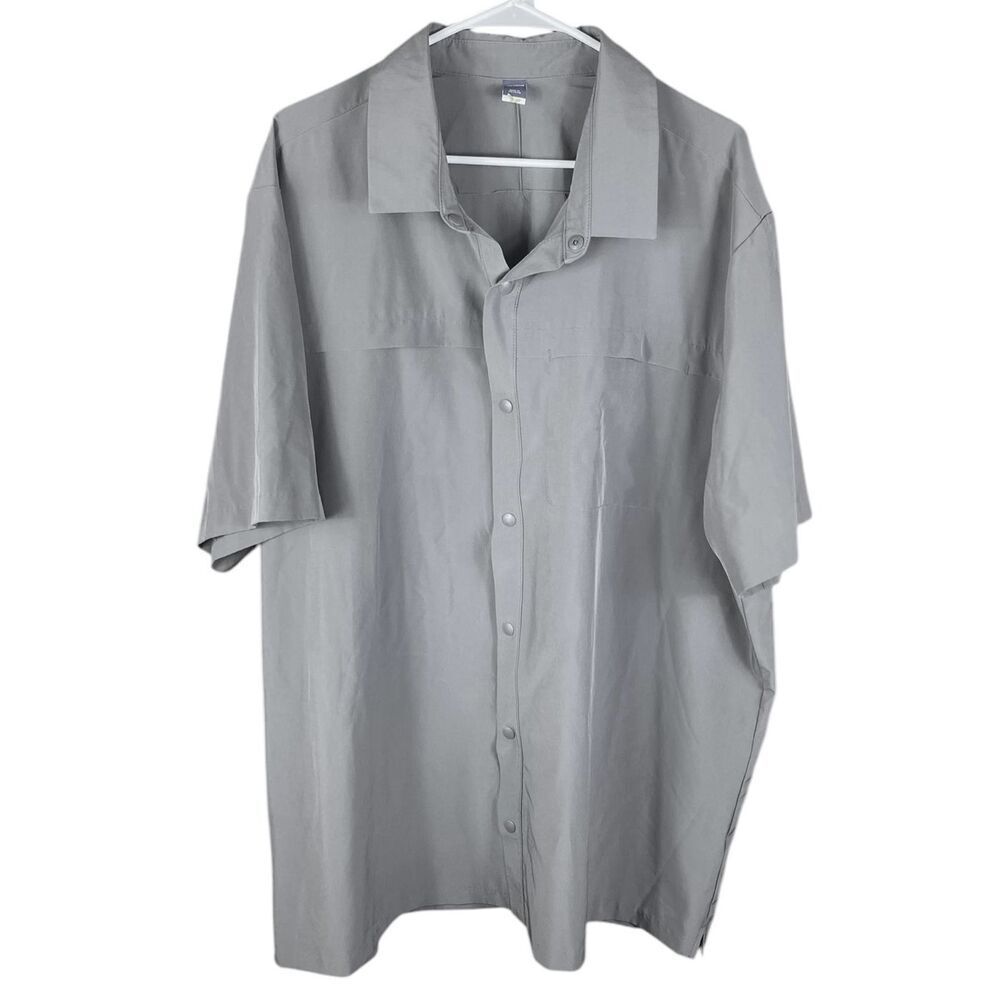Old Navy Mens Light Gray StretchTech  Performance Button-Down Shirt Size XXLT